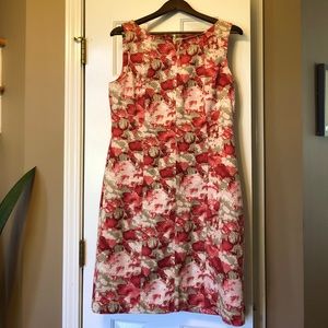 Talbots sleeveless floral dress size 12 petite
